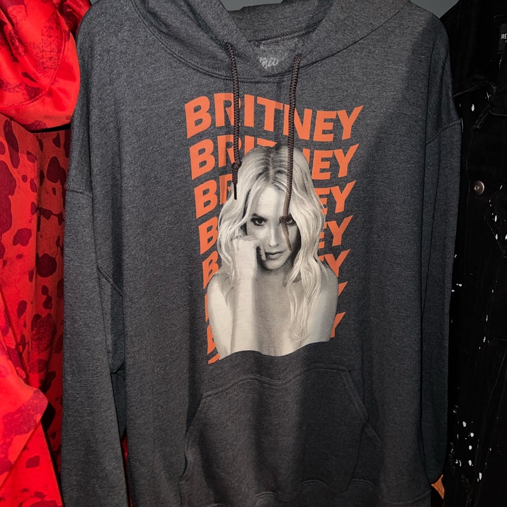 Britney Graphic Charcoal Hoodie